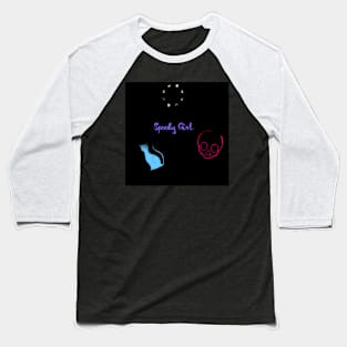 Spooky Girl Baseball T-Shirt